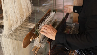 Le tissage de la soie